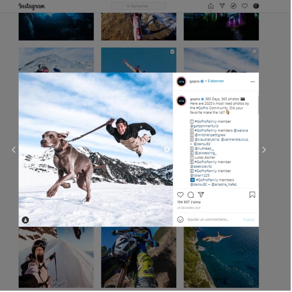 GoPro sur Instagram